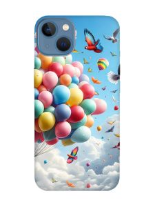 Матовий чохол з червоними боками на iPhone 13 :: Повітряні кульки (принт 365)