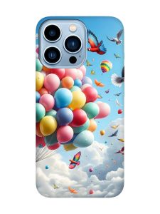 Матовий чохол з чорними боками на iPhone 13 Pro Max :: Повітряні кульки (принт 365)