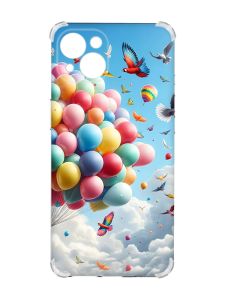 Чохол із потовщеними кутами на iPhone 15 Plus :: Повітряні кульки (принт 365)