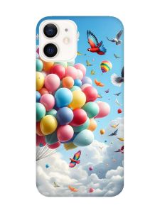 Матовий чохол з чорними боками на iPhone 12 / 12 Pro (6.1) :: Повітряні кульки (принт 365)