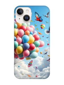 Матовий чохол з чорними боками на iPhone 14 :: Повітряні кульки (принт 365)