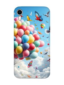 Матовий чохол з чорними боками на iPhone XR :: Повітряні кульки (принт 365)