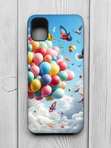 Матовий чохол з чорними боками на Samsung Galaxy A04E/A042 :: Повітряні кульки (принт 365)