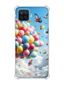 Чохол з потовщеними кутами на Samsung A12 4G :: Повітряні кульки (принт 365)