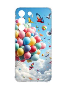 Чохол із потовщеними кутами на Samsung Galaxy S22 :: Повітряні кульки (принт 365)