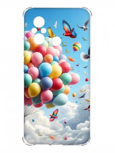 Чохол з потовщеними кутами на Xiaomi Redmi 12C :: Повітряні кульки (принт 365)