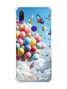 Чохол з потовщеними кутами на Xiaomi Redmi Note 7/7 Pro :: Повітряні кульки /принт 365/