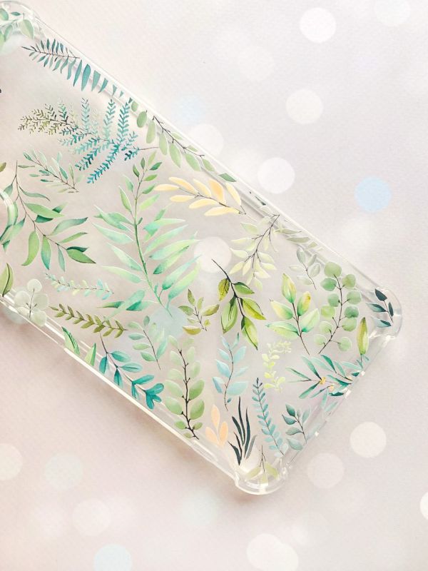 Чохол з потовщеними кутами на Samsung A12 4G :: Рослинний фон (принт 377)