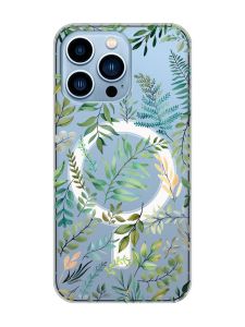 Магнітний чохол на iPhone 13 Pro Max із підтримкою MagSafe :: Рослинний фон (принт 377)