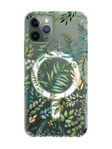 Магнітний чохол на iPhone 12/12 Pro із підтримкою MagSafe :: Рослинний фон (принт 377)