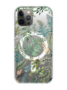 Магнітний чохол на iPhone 12 Pro Max із підтримкою MagSafe :: Рослинний фон (принт 377)