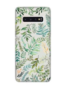 Прозорий чохол на Samsung Galaxy S10 :: Рослинний фон (принт 377)