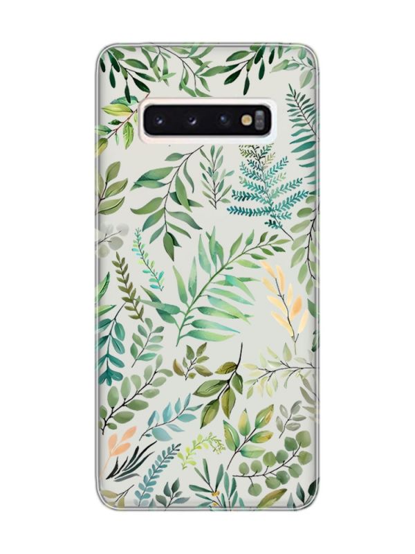 Прозорий чохол на Samsung Galaxy S10 :: Рослинний фон (принт 377)