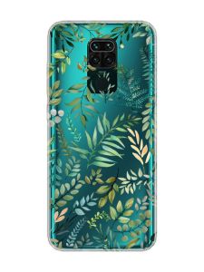 Прозорий чохол на Xiaomi Redmi Note 9 :: Рослинний фон (принт 377)