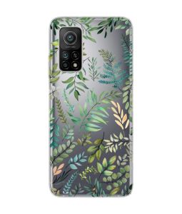 Прозорий чохол на Xiaomi Mi 10T/Mi 10T Pro :: Рослинний фон (принт 377)