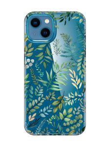 Прозорий чохол для iPhone 13 mini :: Рослинний фон (принт 377)