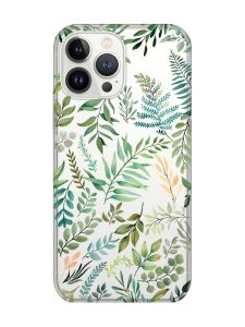 Прозорий чохол із захистом камери на iPhone 14 Pro Max :: Рослинний фон (принт 377)