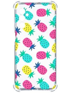 Чохол з потовщеними кутами на Samsung Galaxy A25 (A256) :: Різнокольорові ананаси (принт 346)