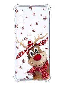 Чохол з потовщеними кутами на Samsung Galaxy M14 :: Зимове оленятко (принт 149)