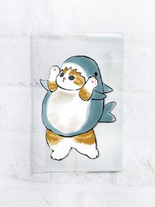 Обкладинка паспорт книжечку :: Котик-акула (принт 379)