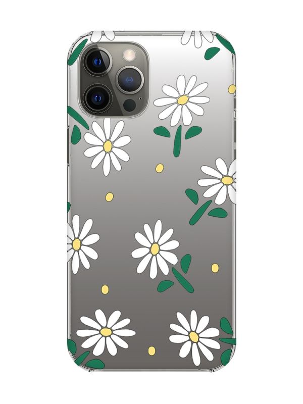 Прозорий чохол на iPhone 12 Pro Max :: Ромашки (принт 368)