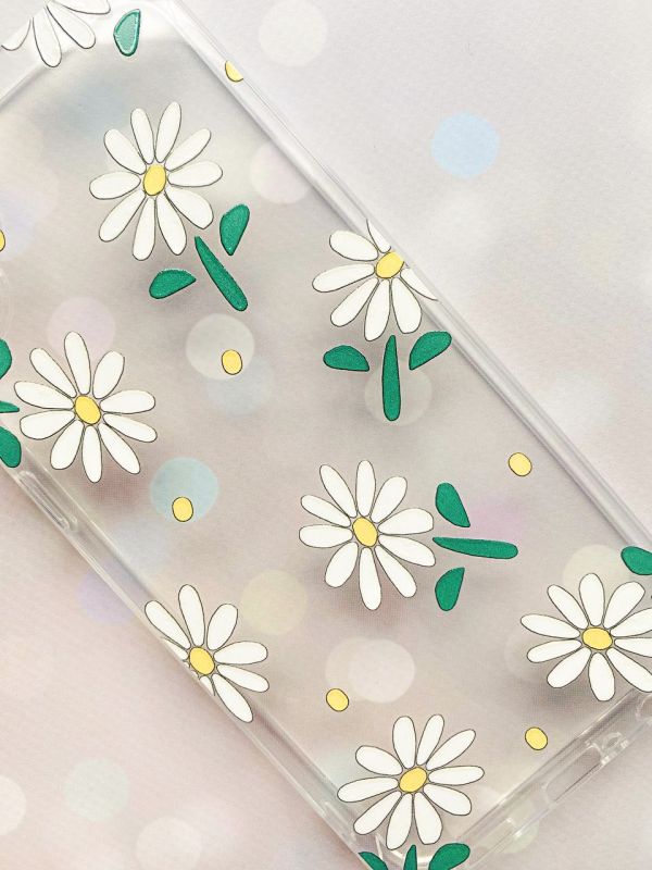 Прозорий чохол на iPhone 12 Pro Max :: Ромашки (принт 368)