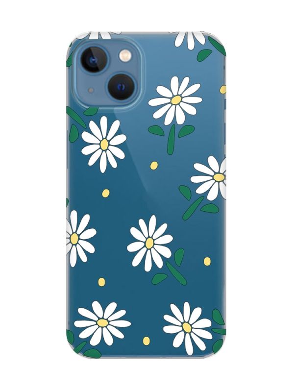 Прозорий чохол на Apple iPhone 13 :: Ромашки (принт 368)