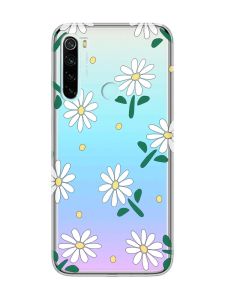 Прозорий чохол на Xiaomi Redmi Note 8  :: Ромашки (принт 368)
