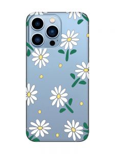 Прозорий чохол на Apple iPhone 13 Pro Max :: Ромашки (принт 368)
