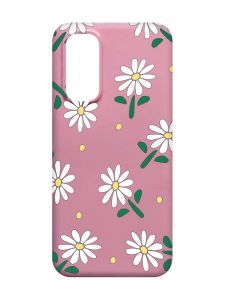 Матовий рожевий чохол на Xiaomi Redmi Note 11 4G :: Ромашки (принт 368)