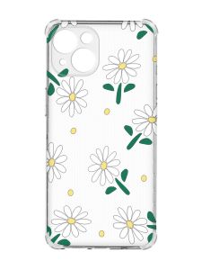 Чохол із потовщеними кутами на iPhone 15 :: Ромашки (принт 368)