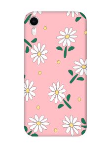 Матовий рожевий чохол на Apple iPhone XR :: Ромашки (принт 368)