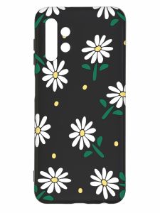 Матовий чорний чохол на Samsung Galaxy A13 4G :: Ромашки (принт 368)
