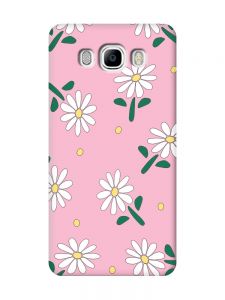 Матовий рожевий чохол на Samsung Galaxy J7(2016) J710 :: Ромашки (принт 368)