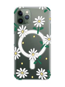 Магнітний чохол на iPhone 12/12 Pro із підтримкою MagSafe :: Ромашки (принт 368)