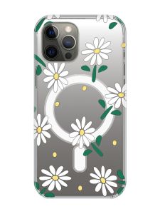 Магнітний чохол на iPhone 12 Pro Max із підтримкою MagSafe :: Ромашки (принт 368)