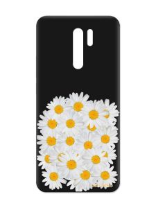 Матовий чорний чохол на Xiaomi Redmi 9 :: Букет ромашок (принт 40)