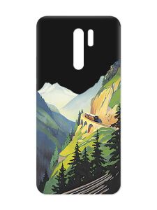 Матовий чорний чохол на Xiaomi Redmi 9 :: Пейзаж. Гори (принт 87)