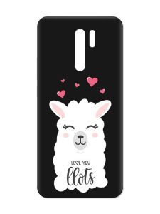 Матовий чорний чохол на Xiaomi Redmi 9 :: Лама (принт 94)