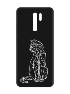 Матовий чорний чохол на Xiaomi Redmi 9 :: Котик (принт 125)