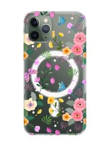 Магнітний чохол на iPhone 12/12 Pro із підтримкою MagSafe :: Квітковий фон (принт 369)