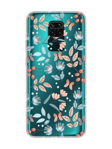 Прозорий чохол на Xiaomi Redmi Note 9 :: Квітковий фон (принт 370)