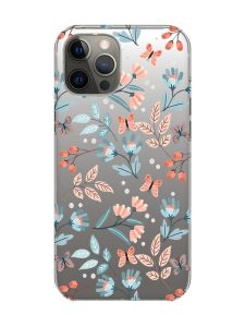 Прозорий чохол на iPhone 12 Pro Max :: Квітковий фон (принт 370)