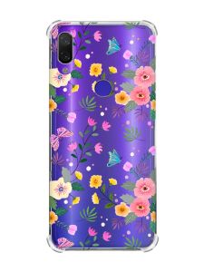 Чохол з потовщеними кутами на Xiaomi Redmi Note 7/7 Pro :: Квітковий фон /принт 369/