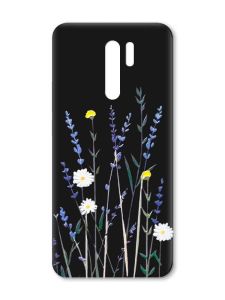 Матовий чорний чохол на Xiaomi Redmi 9 :: Польові квіти (принт 270)