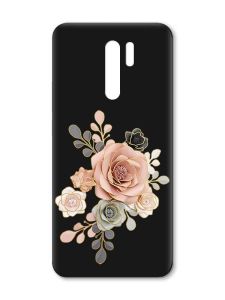 Матовий чорний чохол на Xiaomi Redmi 9 :: Троянди (принт 275)