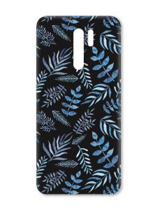 Матовий чорний чохол на Xiaomi Redmi 9 :: Рослинний фон (принт 276)