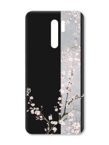 Матовий чорний чохол на Xiaomi Redmi 9 :: Квітуча сакура (принт 285)