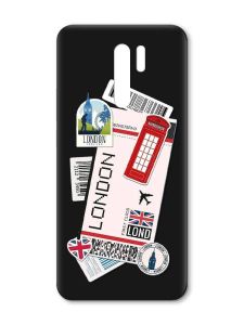 Матовий чорний чохол на Xiaomi Redmi 9 :: Подорожі. Лондон (принт 326)