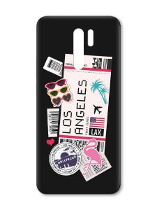 Матовий чорний чохол на Xiaomi Redmi 9 :: Подорожі. Лос-Анджелес (принт 328)
